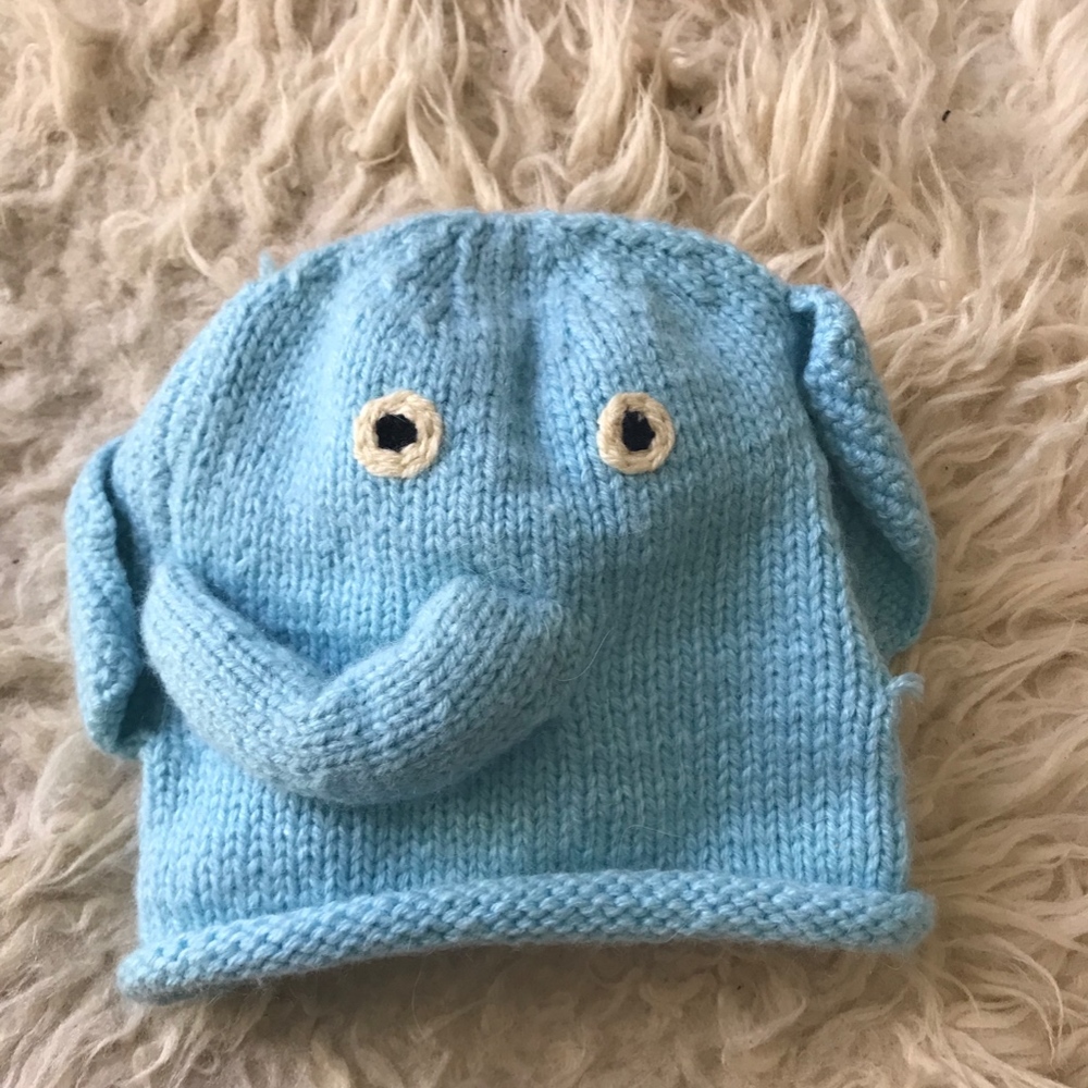 Toddler/kids blue elephant hat